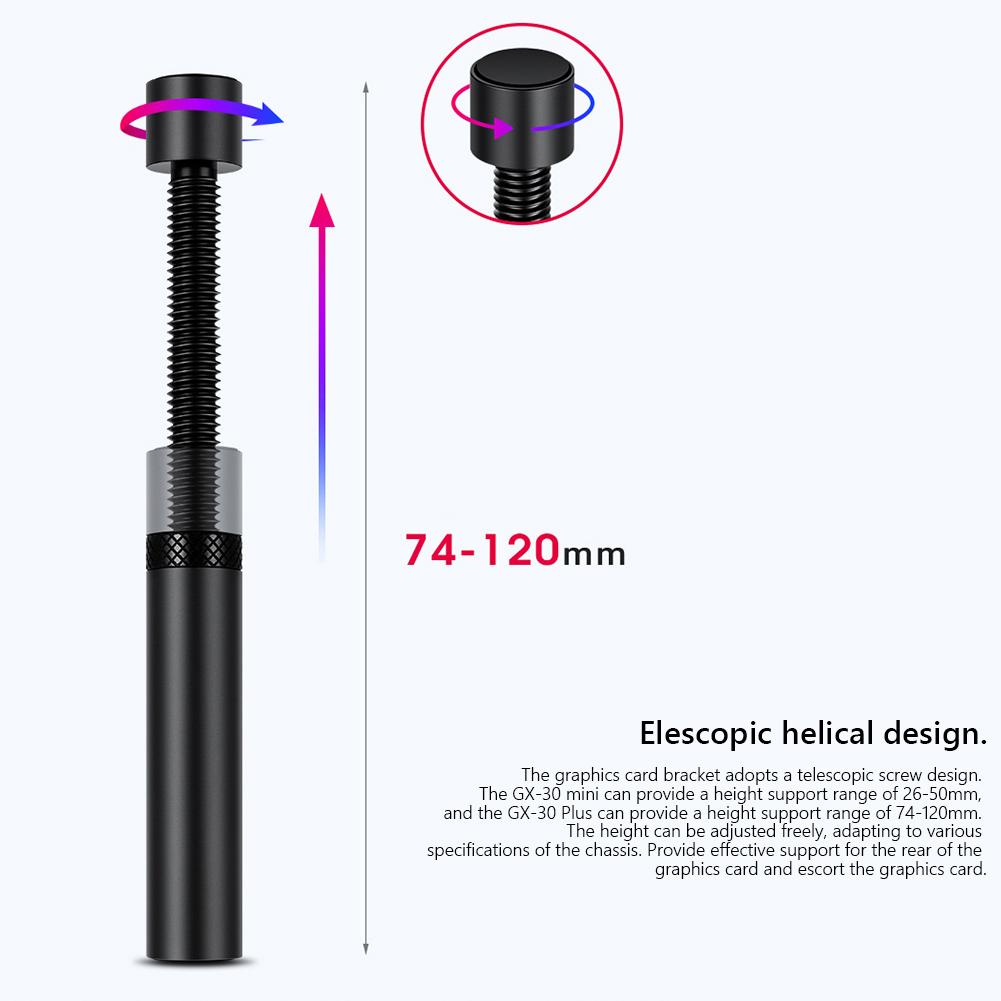 Card đồ họa GPU Giá đỡ Hỗ trợ Vít quay có thể điều chỉnh Hợp kim nhôm Video Card Sag Chân đế Jack Máy tính để bàn Phụ kiện ốp lưng