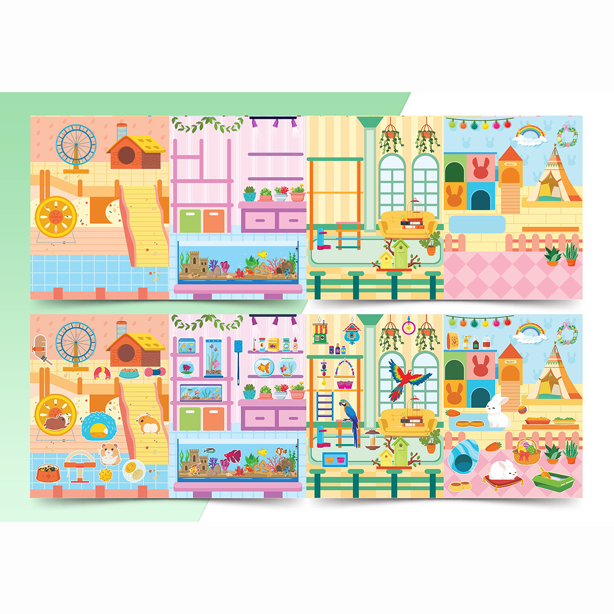 Sách Trò chơi Đồ hàng Tiệm Thú Cưng (Hơn 200 Stickers)