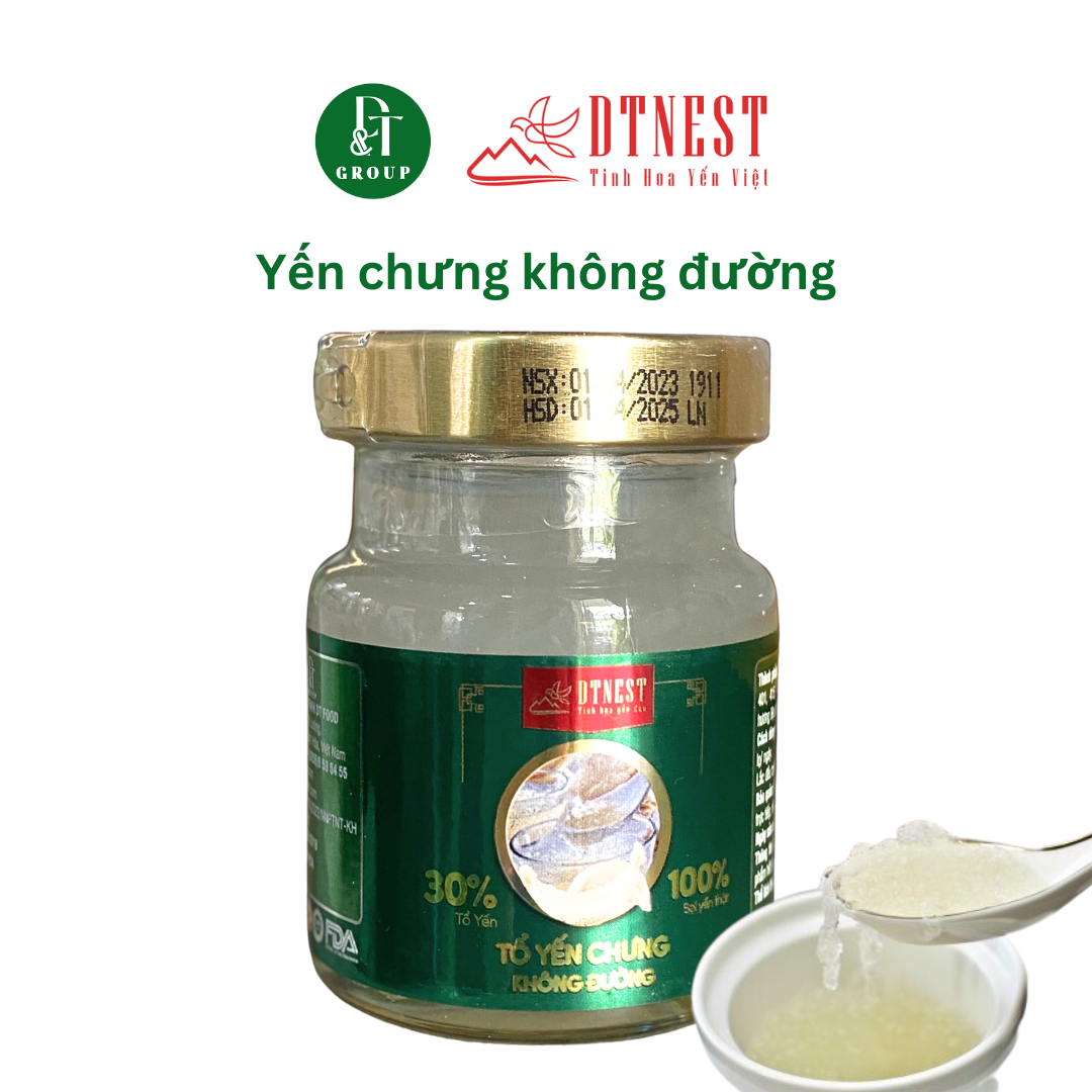 Đặc sản Khánh Hòa - Yến Chưng Không Đường 70ml (Hũ lẻ) DT NEST/ DT FOOD