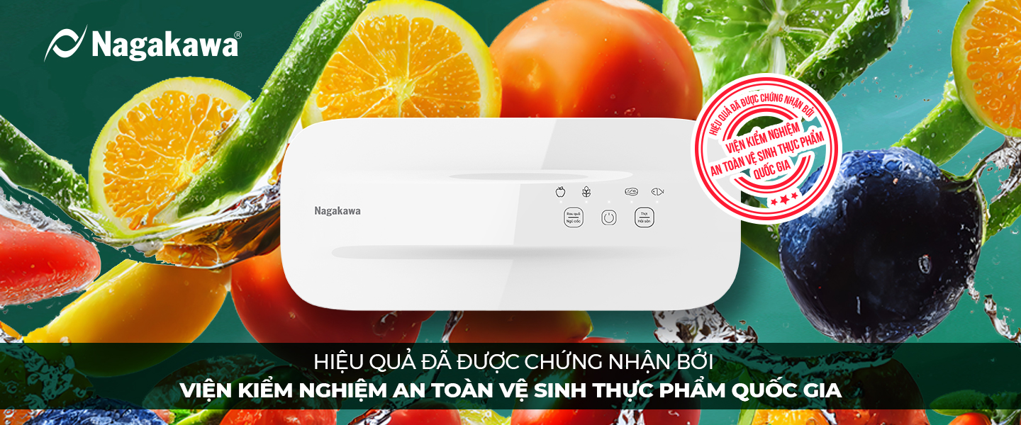 Máy khử khuẩn thực phẩm treo tường Nagakawa NAG3904 - Công nghệ Hydroxyl - Hàng Chính Hãng