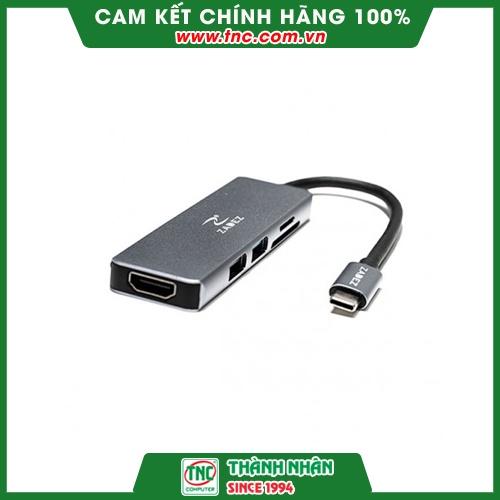 Bộ chuyển đổi Type-C 5 in 1 Zadez ZAH-515-Hàng chính hãng.