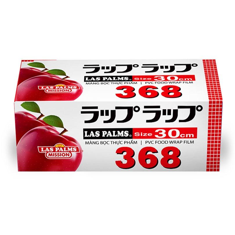 Màng bọc bảo quản thực phẩm PVC cuộn lớn co dãn bám dính tốt trên mọi vật liệu Las Palms 30cmx368