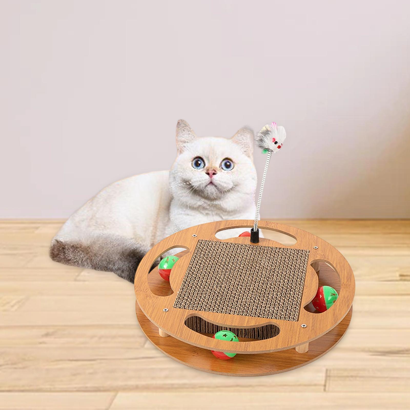 Cat Scratcher Cardboard Kitty Oval Corrugated Lounge Bed Scratching Board