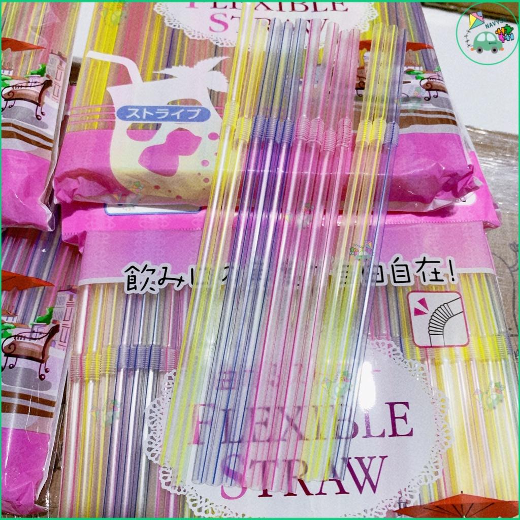 Ống hút Flexible Straw Nhật Bản - Gói 150 ống