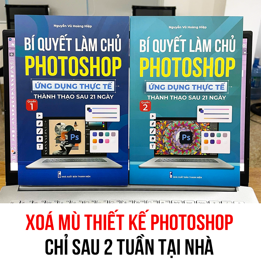 Sách Photoshop, Bộ 2 Cuốn Từ Cơ Bản Đến Nâng Cao, Tặng Video Hướng Dẫn + Sách Sổ Tay + Kho Tài Liệu