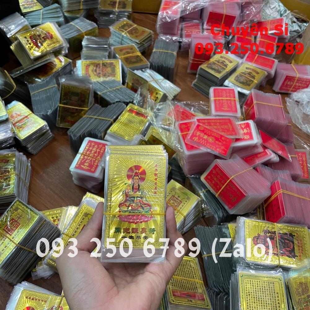 Kim Bài Phật Bà Quan Âm Bồ Tát Plastic Mạ Vàng 24k Phong Thủy May Mắn - Đã Khai Quang - PASA COLLECTION