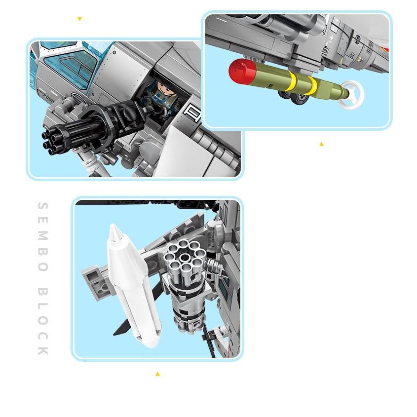 Sembo Block 202125 Máy bay Trực thăng tấn công Z-20 - Đồ chơi lắp ráp máy bay chiến đấu