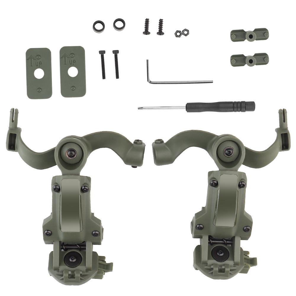 Professional Helmets Headset Installation Bracket Kit Multi-angle Rotation Helmets Headphone Rail Adapter Set