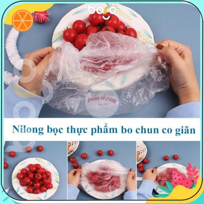 Set 100 màng bọc thực phẩm túi gấu co giãn tái sử dụng nhiều lần