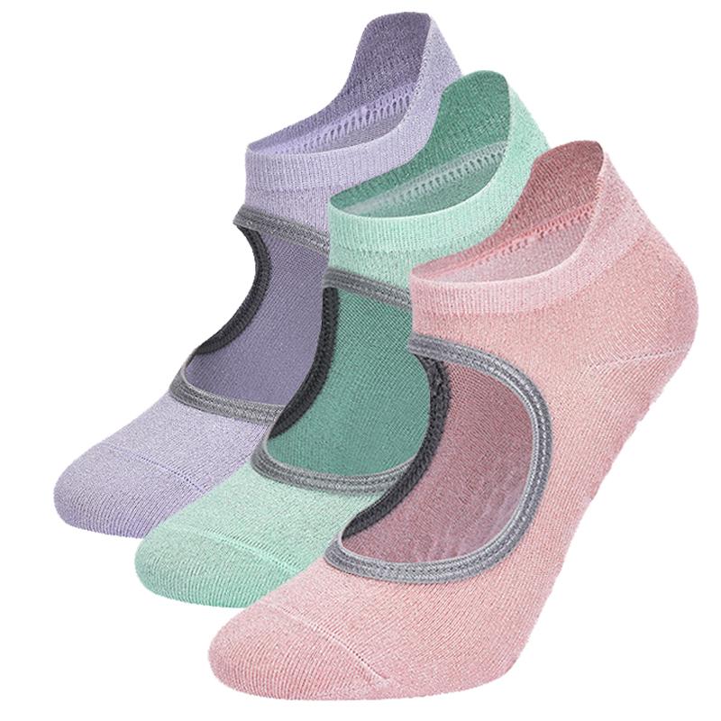 Phụ nữ Backless Yoga vớ Silicone GRIP chống trượt chống trượt Fitness VOTNESS LOETABLE LADIES Ballet Dance Sports Sports Color: Green Size: EUR 35-40 US 4.5-8.5