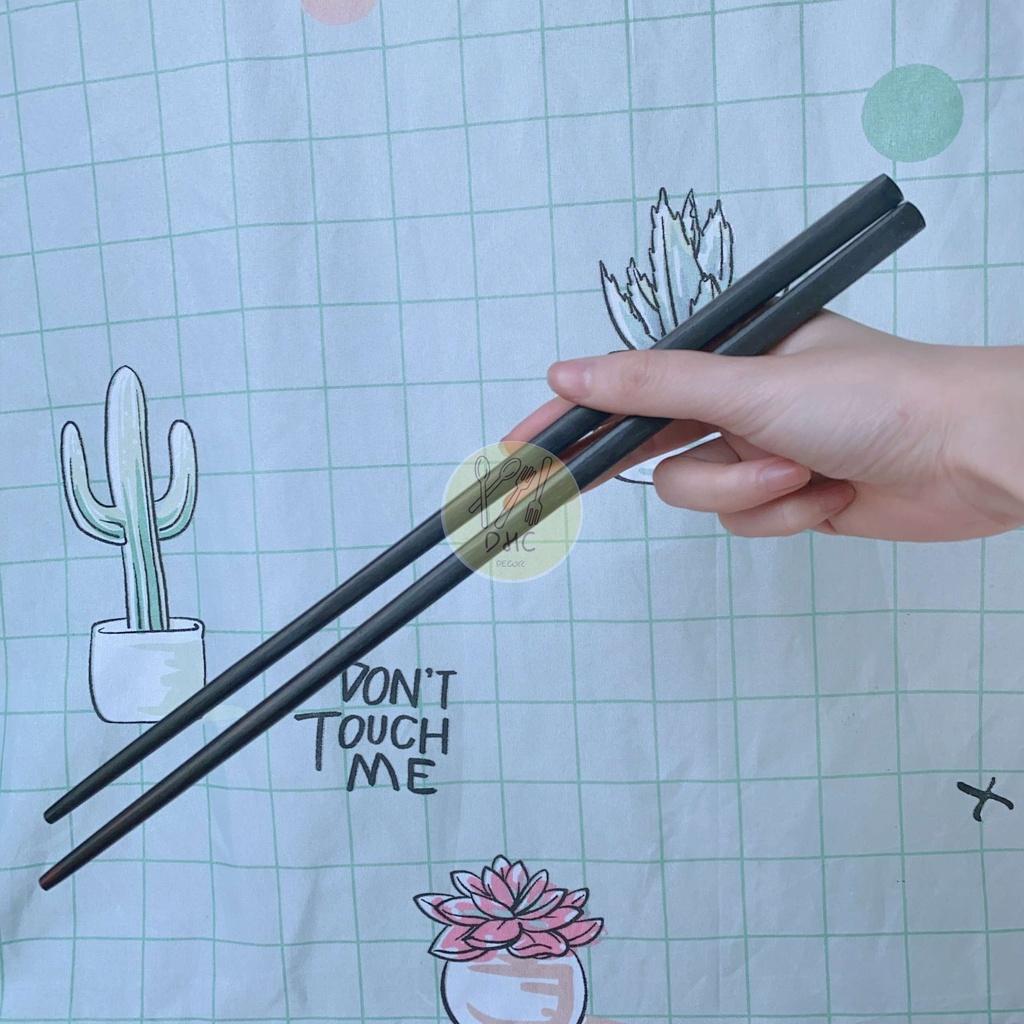 Đũa nấu gỗ Trắc đen vuông tròn 32cm siêu sạch - Hàng đẹp - Đũa gỗ Cao Cấp
