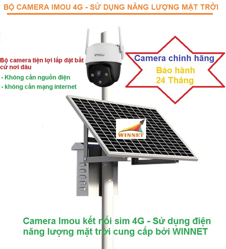 Camera WIFI ngoài trời IMOU IPC-S21FTP - dùng sim 4G - Hàng chính hãng