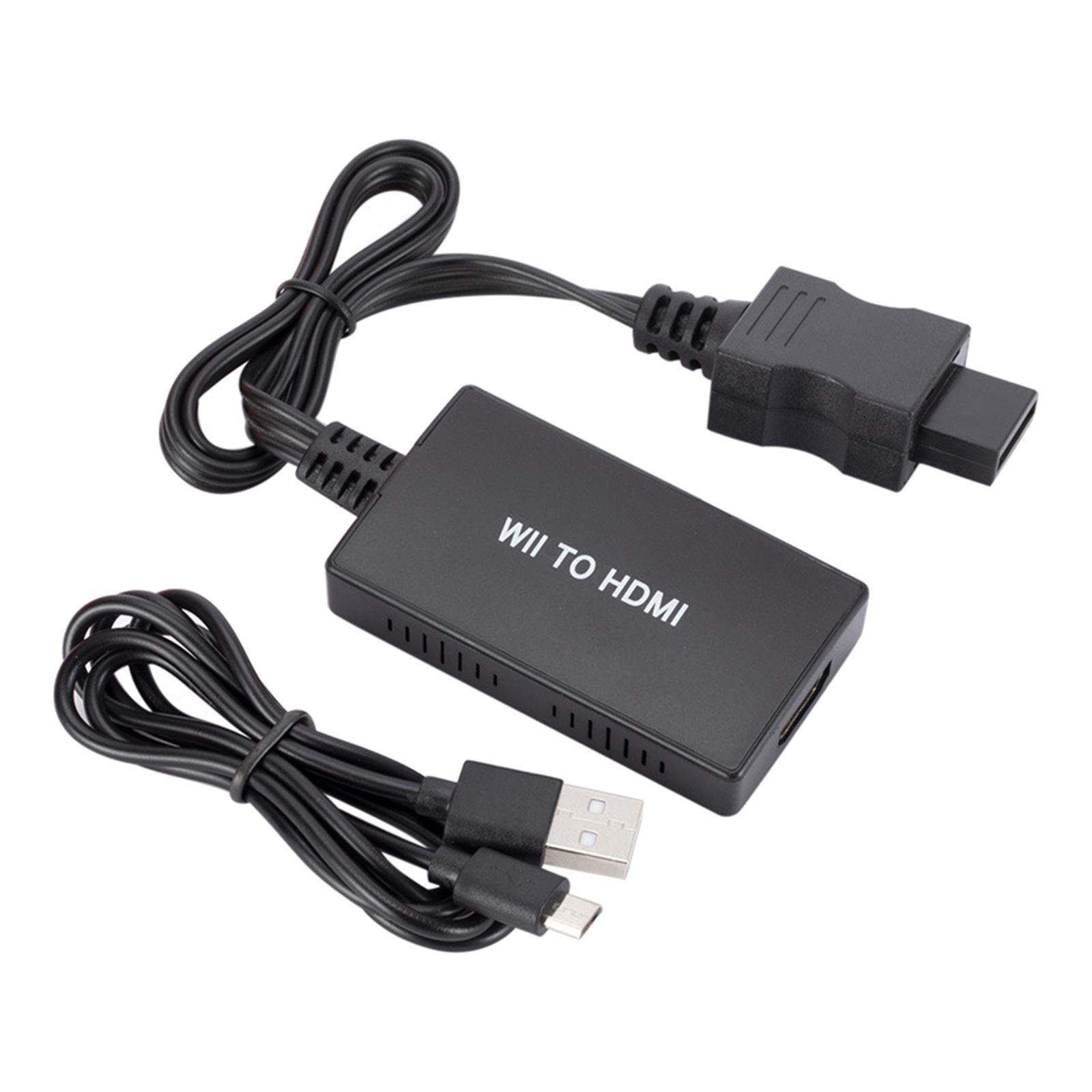 Wide Compatibility Wii2 to HDMI Converter with 3.5mm Interface Audio ,with Cable ,Output Video Adapter for Display ,HDTV Monitor, Projector