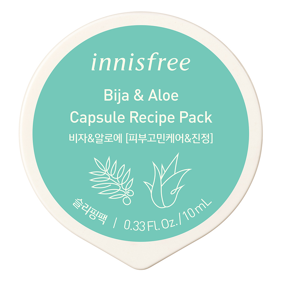 Mặt Nạ Ngủ Dạng Hủ Từ Bija &amp; Nha Đam Innisfree Capsule Recipe Pack Bija &amp; Aloe (10ml) - 131170952