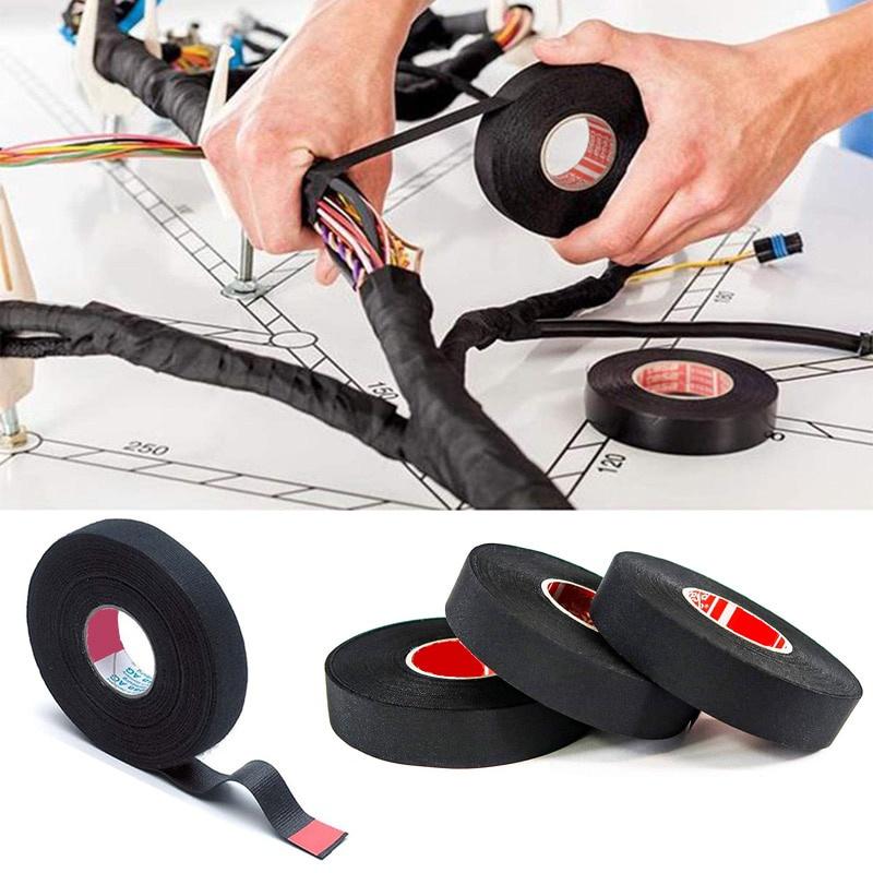 Cuộn băng keo vải chống cháy chịu nhiệt dài 15m cho dây cáp xe hơi