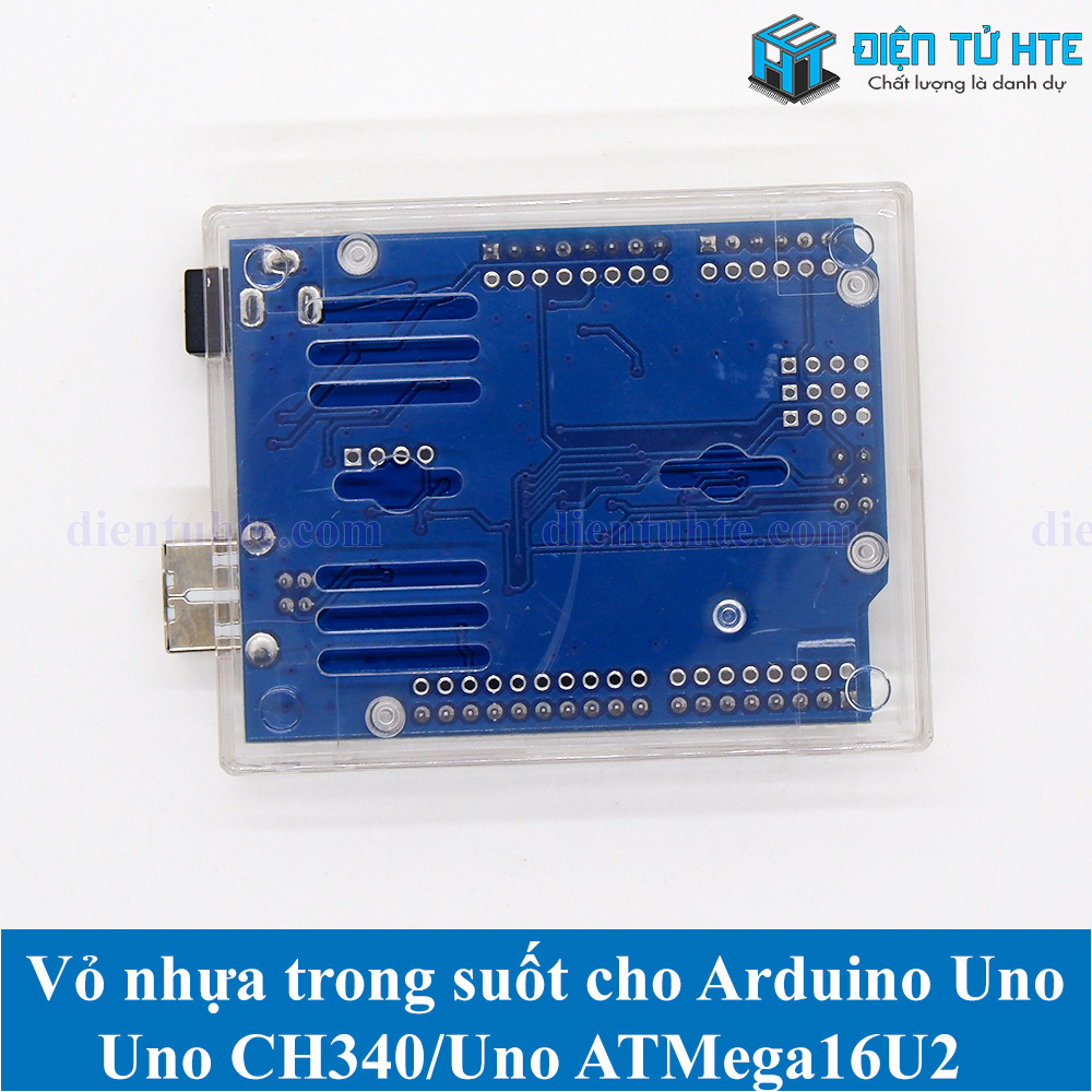 Vỏ hộp bảo vệ cho mạch Arduino Uno R3 nhựa trong suốt