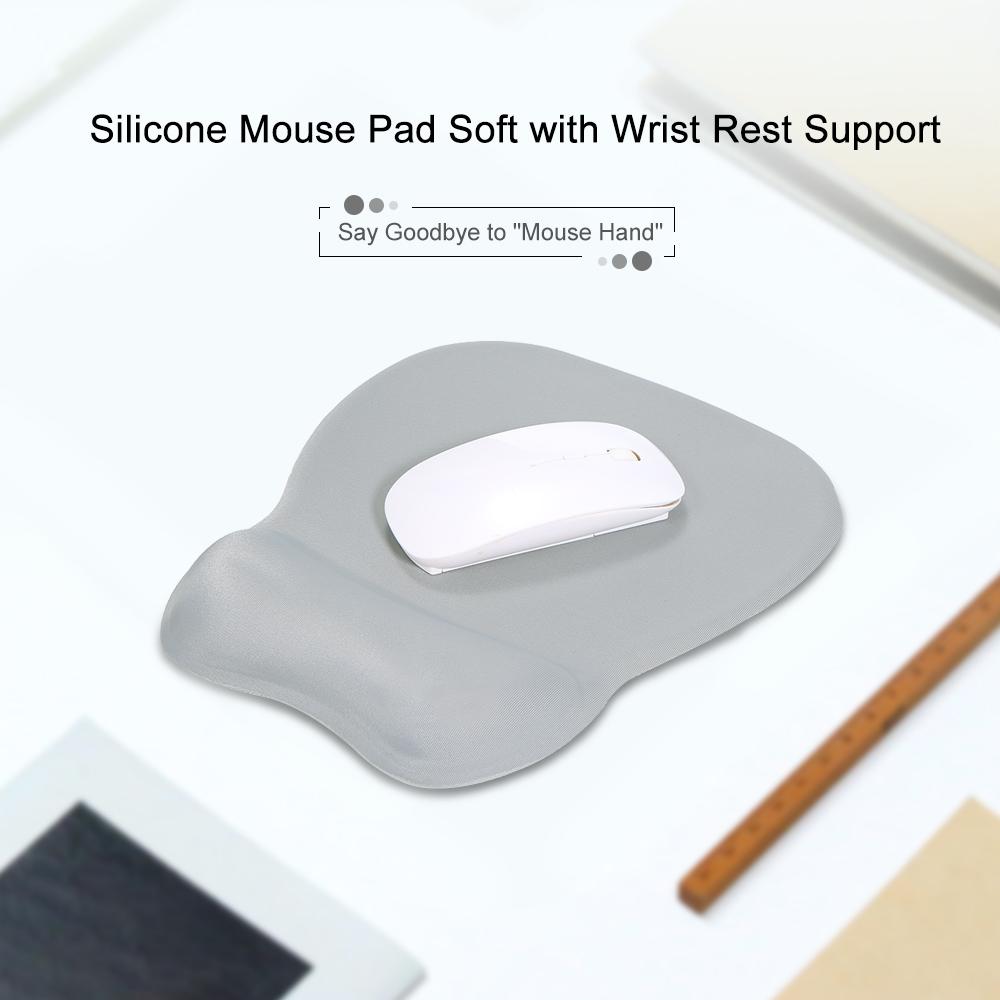 Tấm lót chuột silicone mềm với hỗ trợ tựa cổ tay cho máy tính xách tay PC