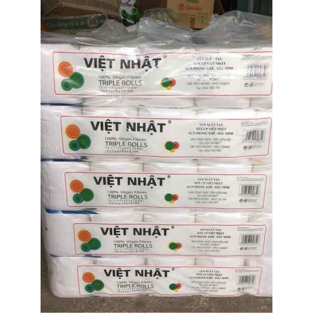 Giấy vệ sinh việt nhật 10 cuộn x 3 lớp, hàng chuẩn công nghệ Nhật