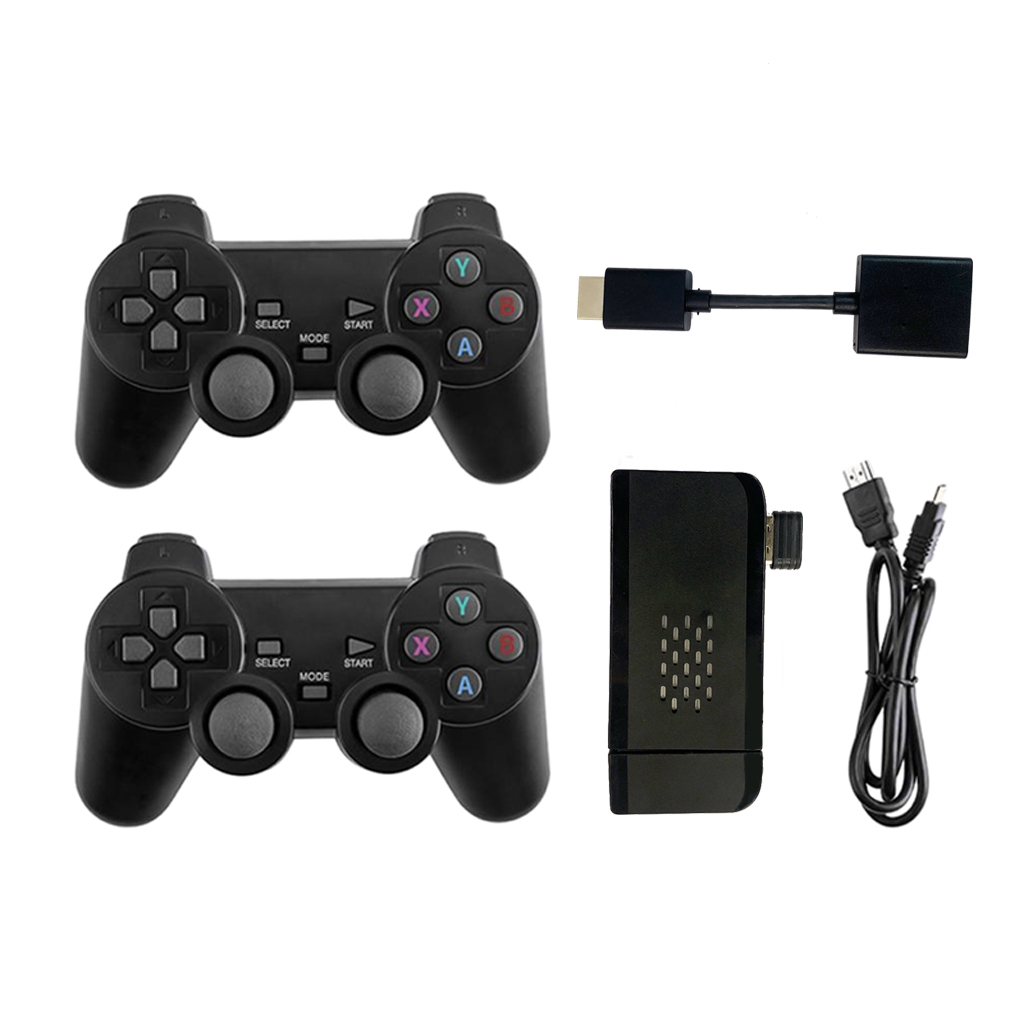 Máy chơi game điện tử 4 nút tay cầm không dây GAME STICK 4K ULTRA_HD Joystick 360 - 2 người chơi - kết nối TV 4K - Thẻ SD 32G +3000 games -Game console thiết bị game mượt - Tặng cáp chuyển HDMI
