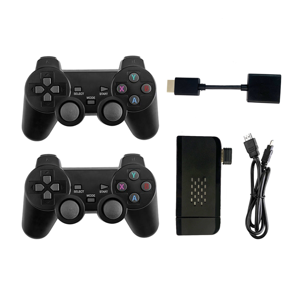 Máy chơi game điện tử 4 nút tay cầm không dây GAME STICK 4K ULTRA_HD Joystick 360 - 2 người chơi - kết nối TV 4K - Thẻ SD 32G +3000 games -Game console thiết bị game mượt ( HDMI ) - Tặng cáp chuyển HDMI