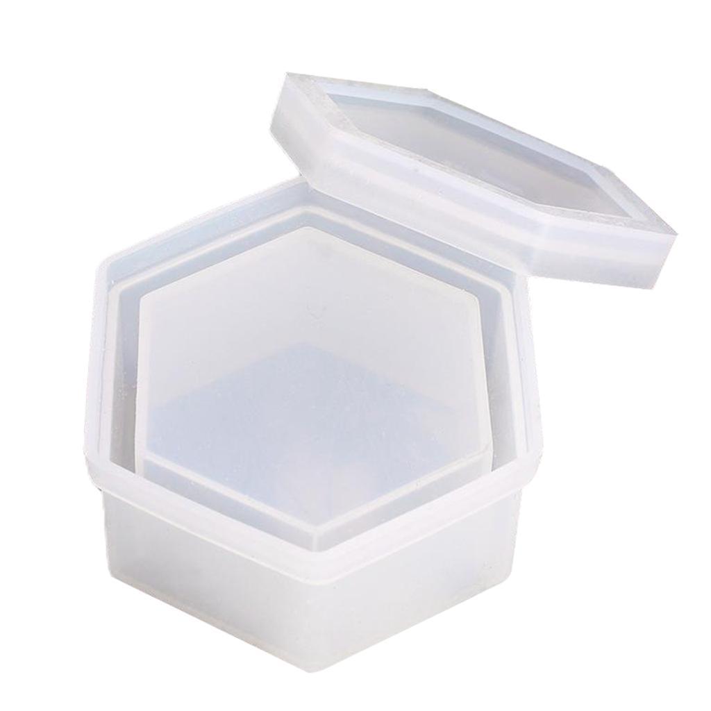 3Pcs UV Resin Molds Box DIY Jewelry Storage Holder Container Craft Mould