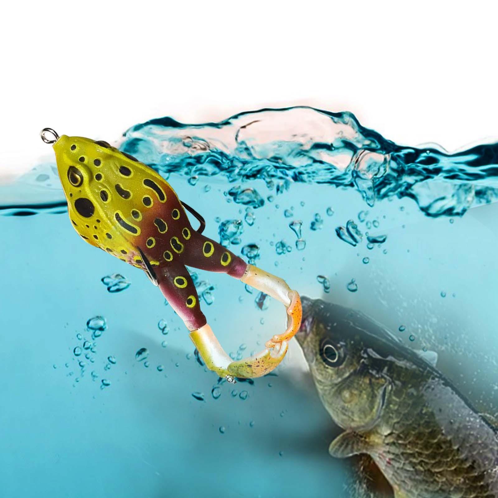 Frog Soft Silicone Baits Shad Fishing Lures Fishing Tackle, Artificial Prop Trolling Lure, Fishing Frog Lures Jigging for Trout Pike Accessory
