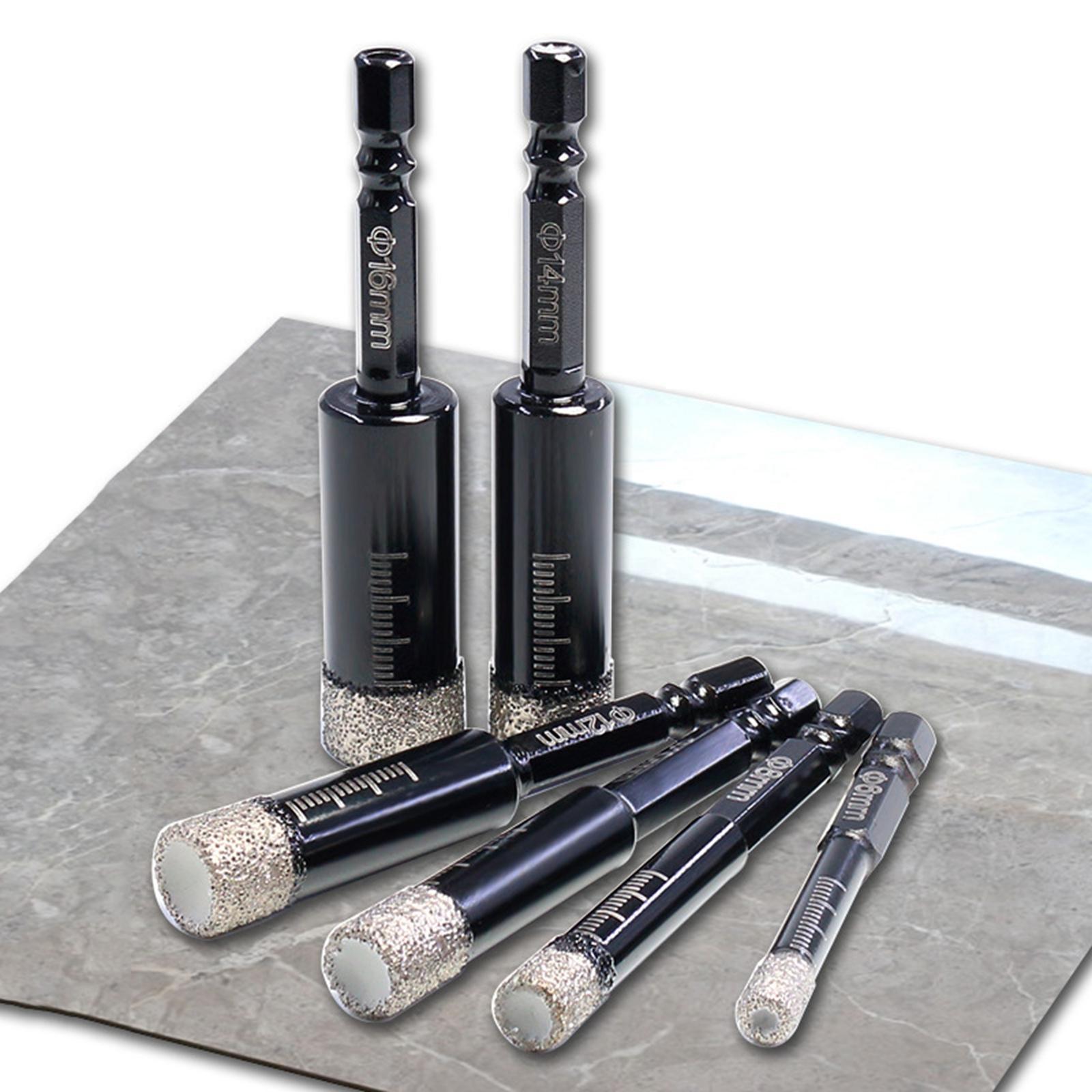 Brazed Diamond Drill Bits, Wet or Dry Drill Bit Diamond for Glass Porcelain