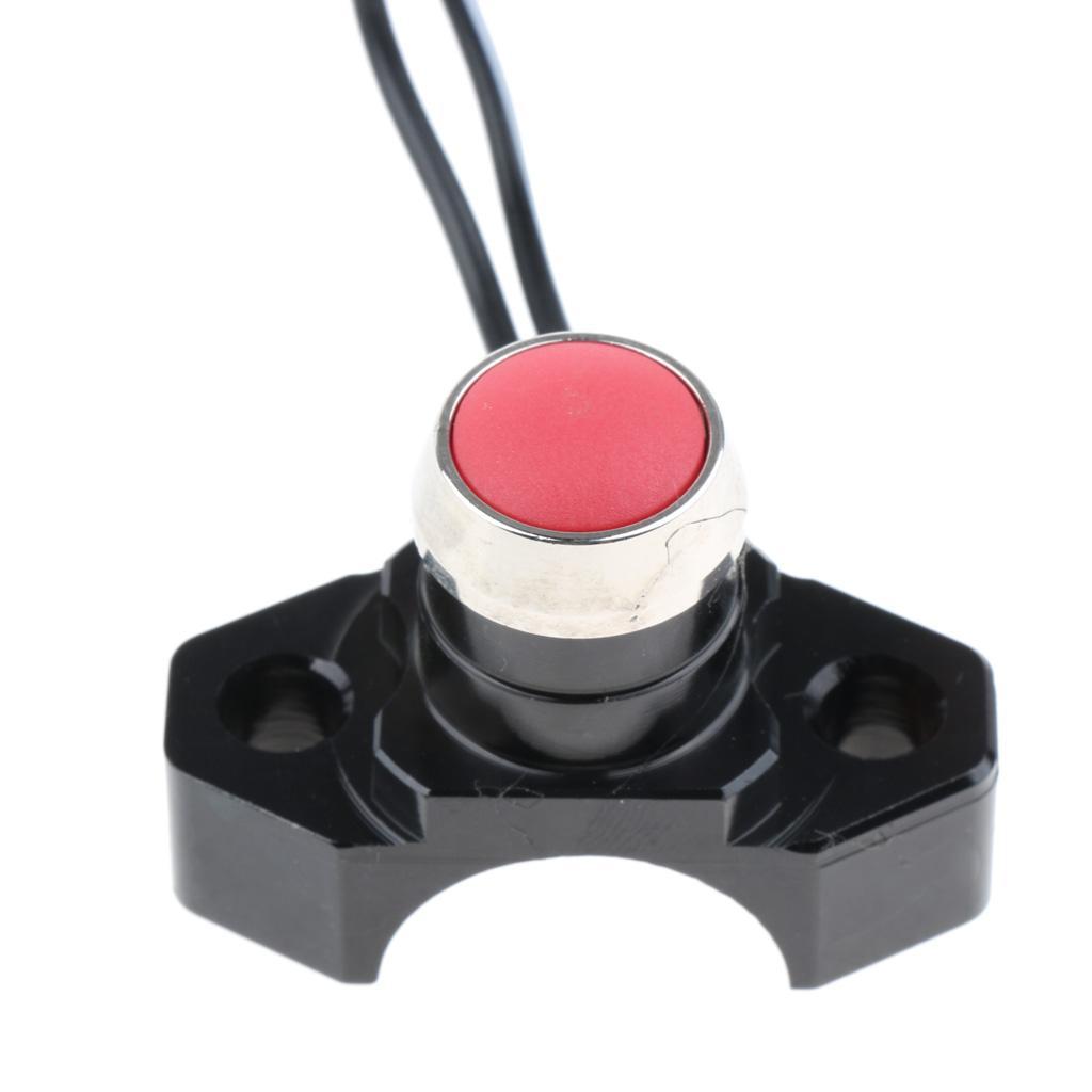 Motorcycle CNC Engine Stop Start Button for Dirt ATV Black