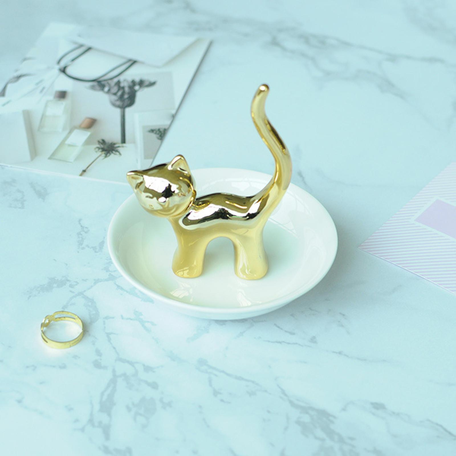Cat Holder Sculpture Organizer Collectible for Office Home Ornament