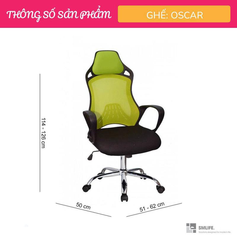 Ghế xoay văn phòng lưng cao có tựa đầu SMLIFE Oscar