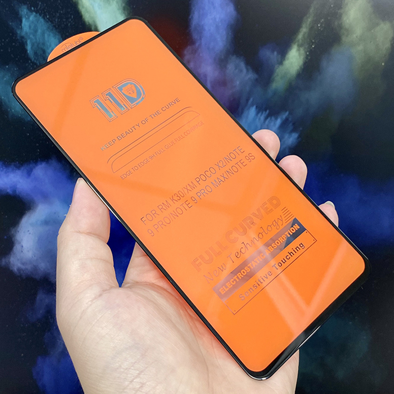 Kính cường lực 11D cho Xiaomi Redmi Note 9 Pro 5G - Mi 10T Lite Full viền Đen