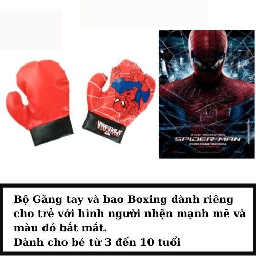 Đồ chơi đấm bốc SIÊU NHÂN bằng da - BOXING cho bé rèn luyện giảm stress