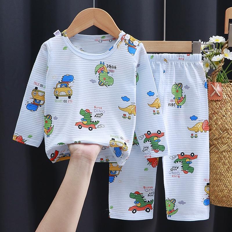 Bộ đồ bé trai dài tay cotton mỏng,nhẹ, mát, thoáng khí