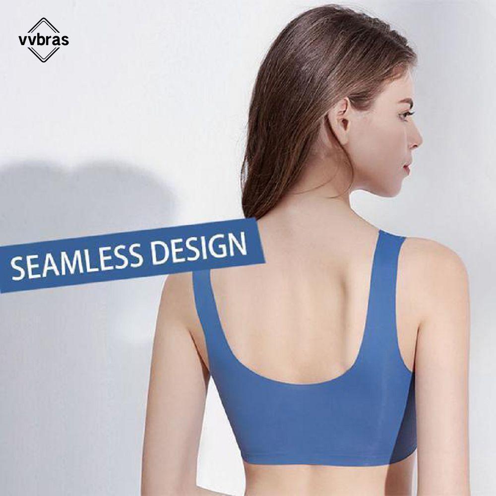Vvbras Push Up Bra Liền Mạch Đồ Lót Nữ Top Gợi Cảm Áo Lót Không Gọng Mỏng Chưa Đan Dây Bralette Áo Mềm Mại Lót V Sâu
