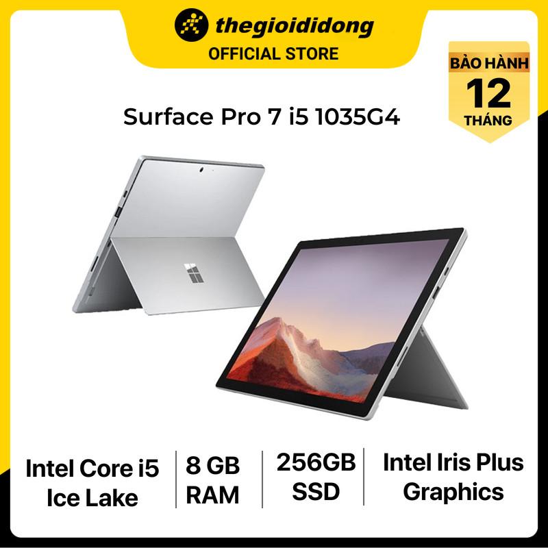 Laptop Surface Pro 7 i5 1035G4/8GB/256GB/12.3&quot;/Touch/Win10/(PUV-00016)/Đen - Hàng chính hãng