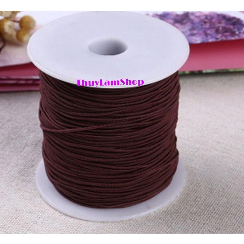 Cuộn thun vải 1mm co giãn dài 100m xâu hạt, vòng, làm handmade