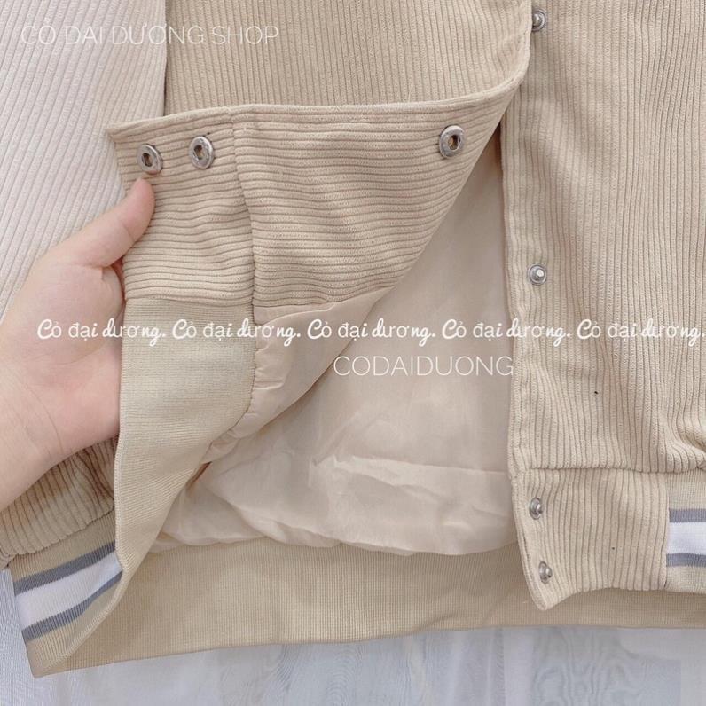 Áo Khoác Bomber Nhung CHOOSE Chất Dày Đẹp 1 Lớp