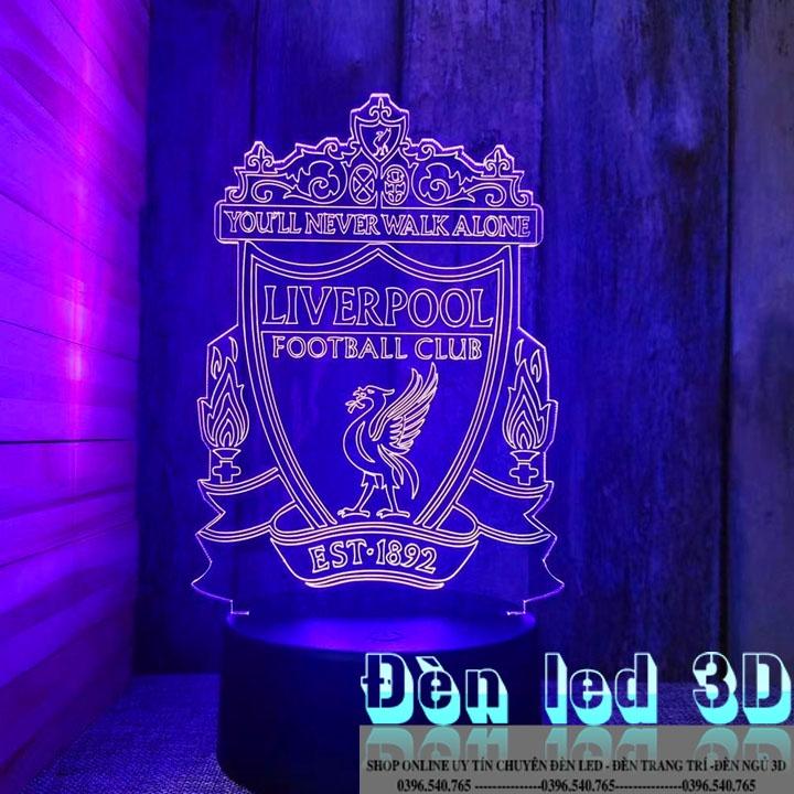 Đèn led 3D USB logo Liverpool ĐÈN NGỦ ĐÈN TRANG TRÍ 16 MÀU CÓ ĐIỂU CHUYỂN CHẾ ĐỘ MÀU