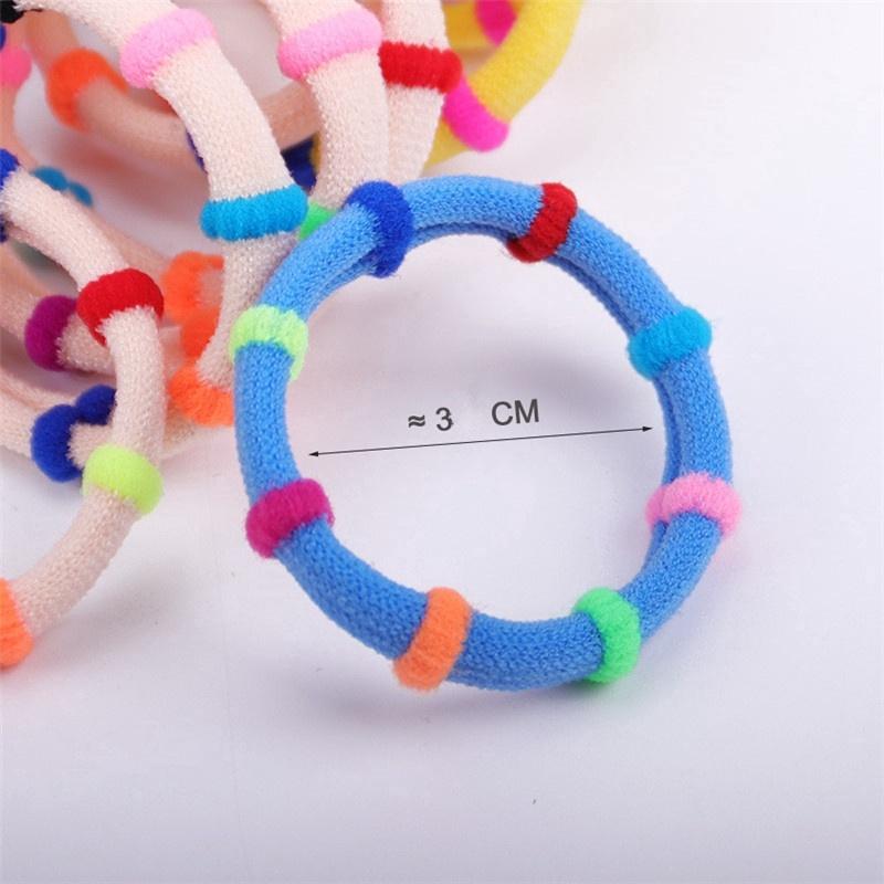 SET 50/100 thun buộc tóc co giãn nhiều màu sắc CẦU VÒNG ngọt ngào xinh xắn