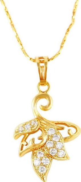 DÂY CHUYỀN HOA LY NẠM ĐÁ ZIRCON CAO CẤP BHDC174