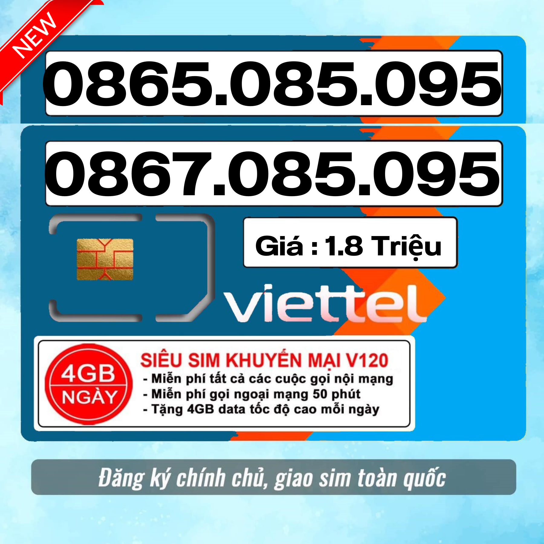 Sim số đẹp Viettel - hàng chính hãng - Đăng kí chính chủ - Sim đôi