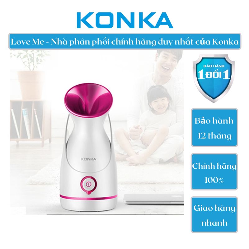 Máy Xông Hơi Sát Khuẩn Mặt Mũi Họng Konka KZ-X6(WE) 100ml Dùng Với Tinh Dầu - Hàng Chính Hãng