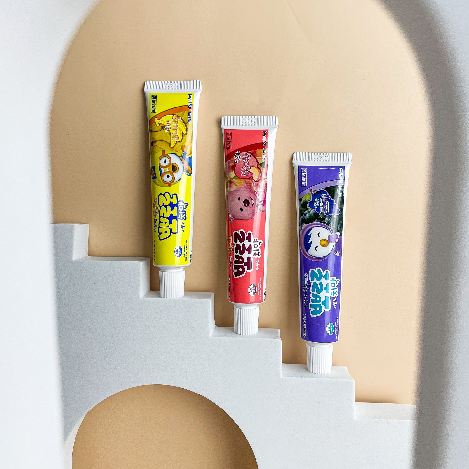 Kem đánh răng Pororo có thể nuốt được cho bé từ 3 tuổi - vị Nho 50g