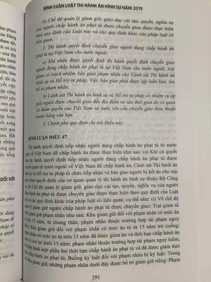 Combo: Bình Luận Luật Thi Hành Án Hình Sư năm 2019 và Luật thi hành án hình sự