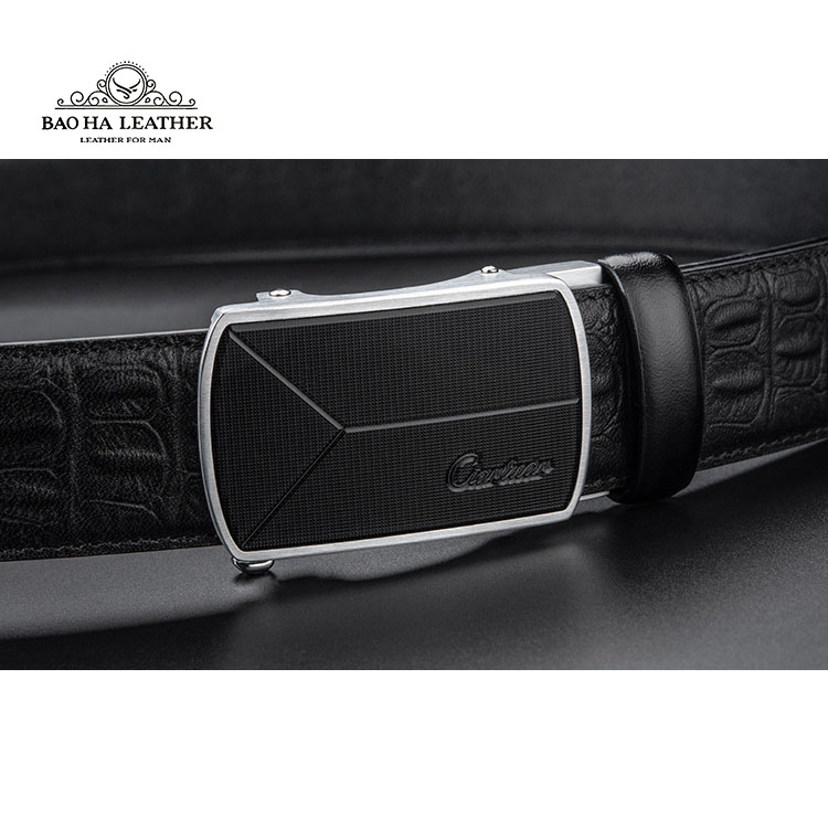 Thắt Lưng Nam Ciartuar BH280 Dây Lưng Nam Da Bò Dập Nổi Vân Da Cá Sấu Sang Trọng Khóa Tự Động Hợp Kim Cao Cấp