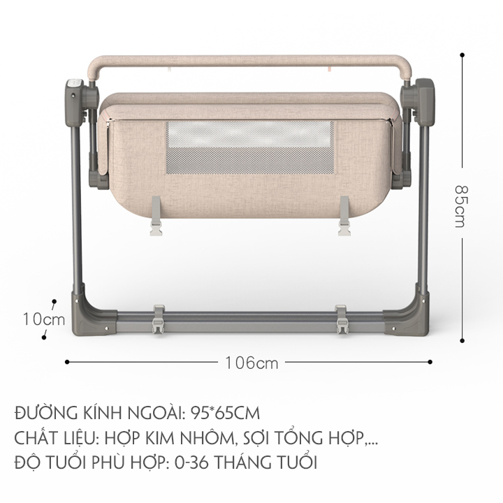 Nôi điện cao cấp cho bé có điều khiển từ xa