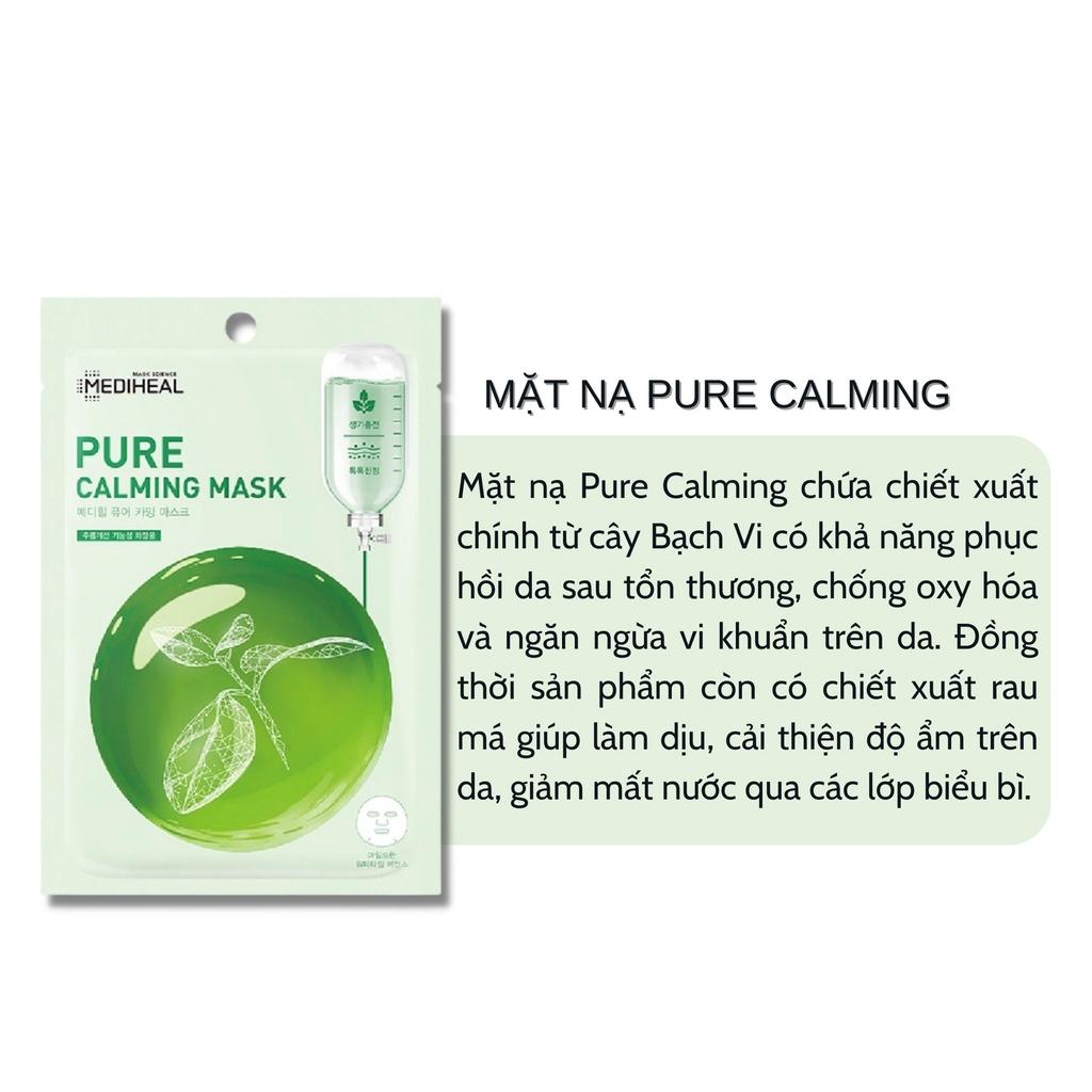 Combo 5 Mặt Nạ Mediheal Vital Firming Pure Calming Hydra Soothing Dưỡng Da Dịu Nhẹ Mask 20ml/Miếng