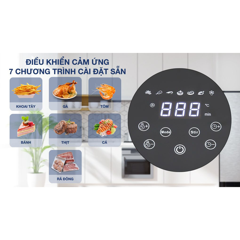 Nồi chiên không dầu điện tử Kangaroo 6.5L model KG65AF - Hàng chính hãng