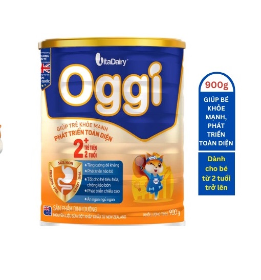 Combo 5 lon Sữa Oggi 2+ lon 800g - Giúp trẻ khoẻ mạnh phát triển toàn diện