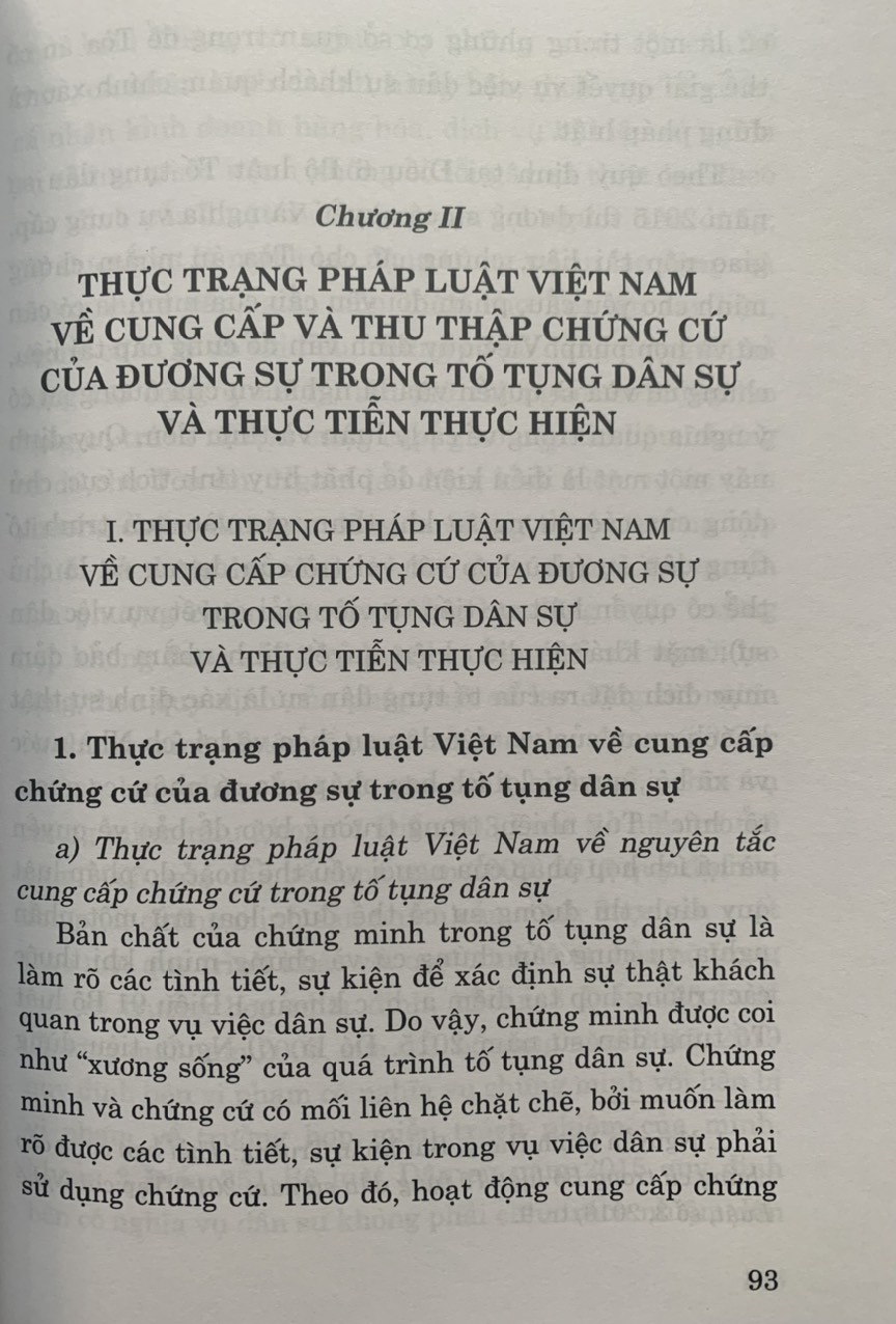 Cung cấp, thu thập chứng cứ của đương sự trong tố tụng dân sự Việt Nam